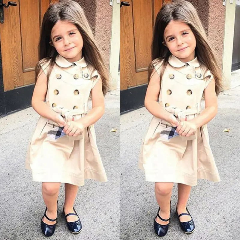 Платье-пачка на пуговицах с бантом | Детская одежда и обувь