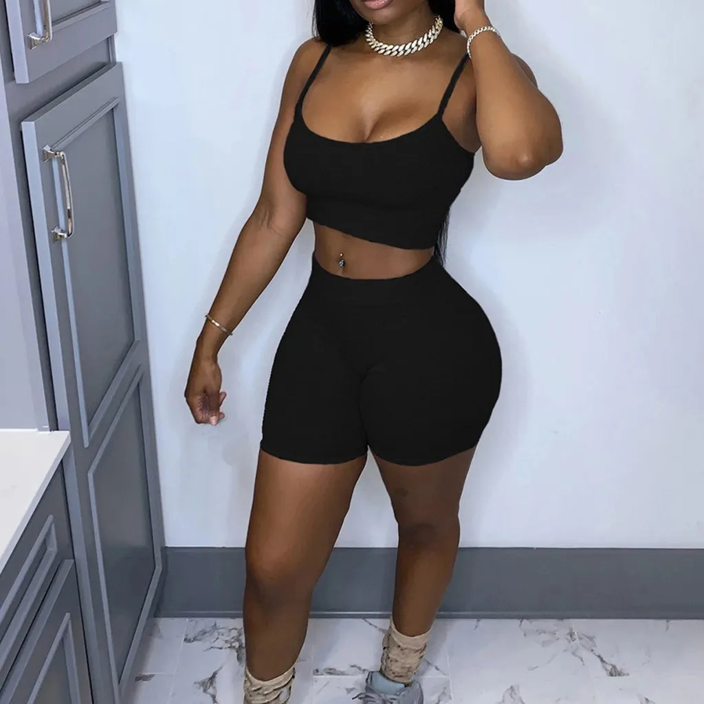 Женский спортивный костюм для фитнеса комплект из двух предметов укороченный