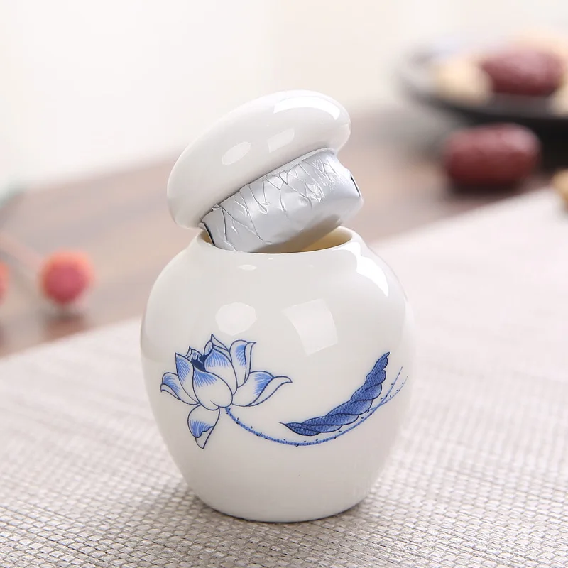 6 узоров компактный керамический контейнер для чая таблеток портативная