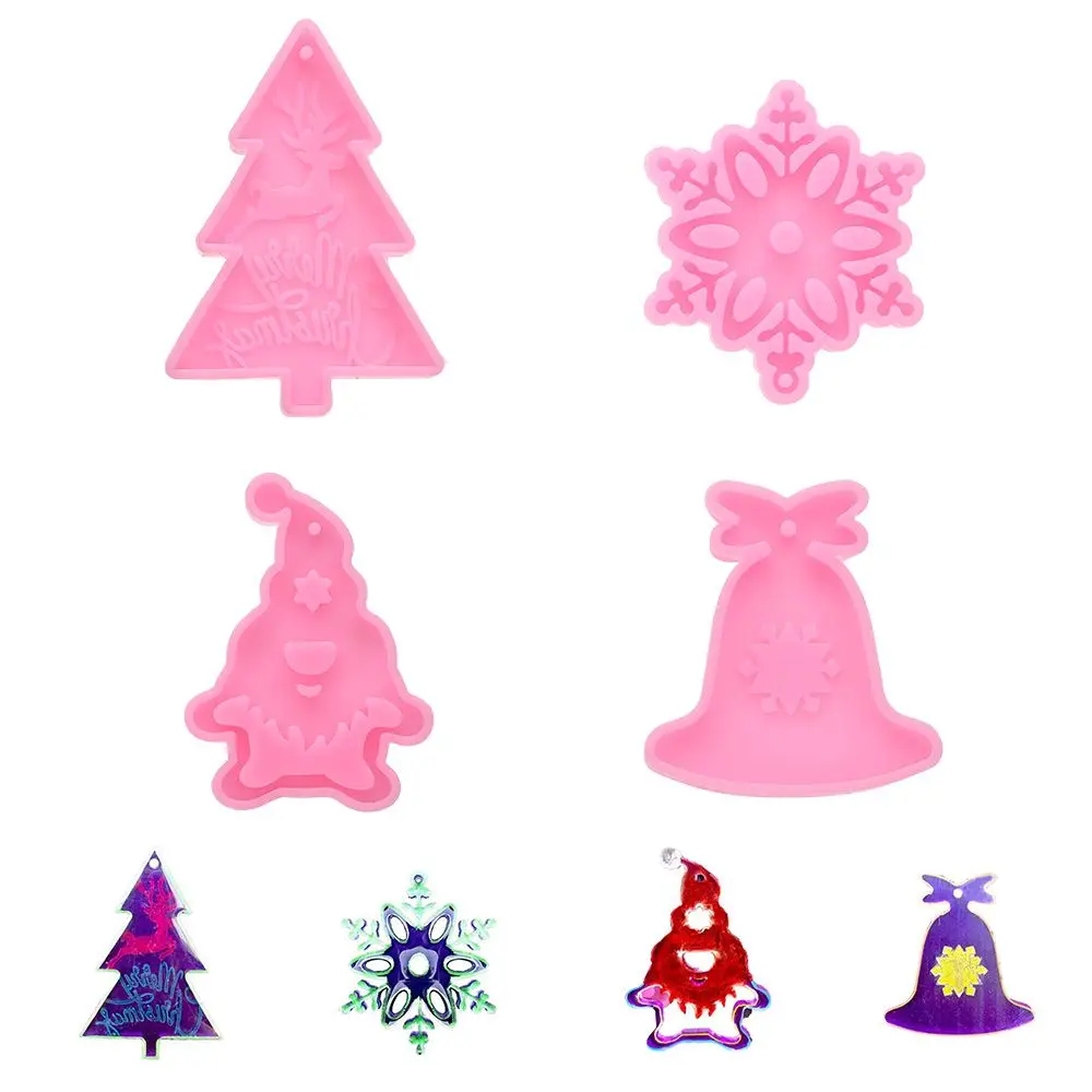 

Jewelry Making Tools Hanging Tags Snowflake Keychain Silicone Mould Xmas Ornament Crystal Resin Mold Epoxy Resin Molds