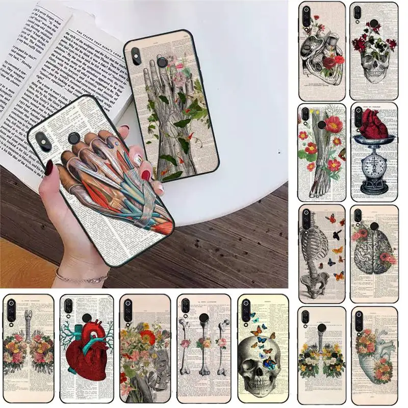 

Human anatomy organ newspaper Phone Case For Redmi K20 4X GO for Redmi 6pro 7 7A 6 6A 8 5plus note 9 pro Capa