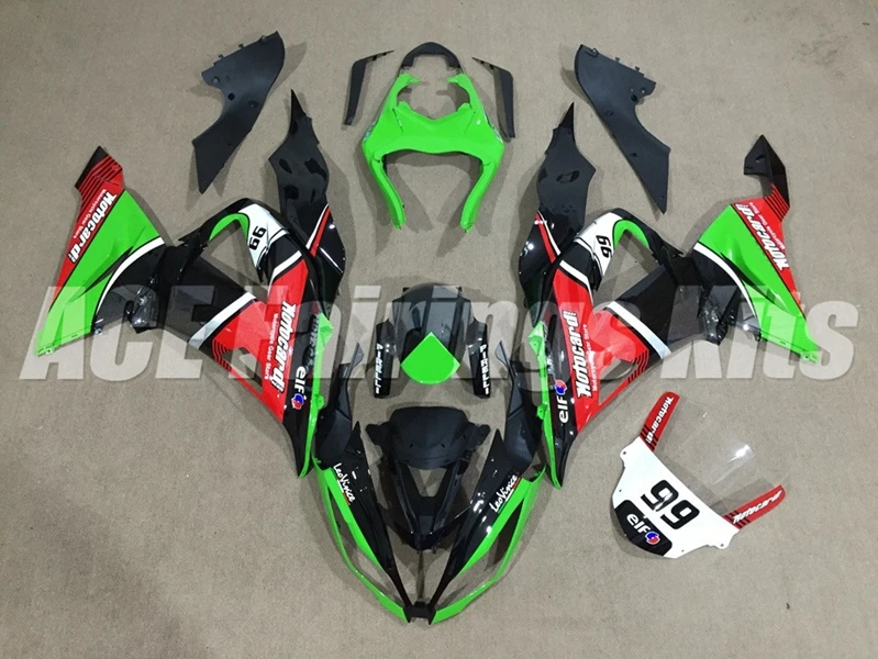 

4 подарки Новый ABS Обтекатели комплект подходит для Kawasaki ZX6R 2013 2014 2015 2016 2017 ZX-6R 600cc ниндзя 636 599 кузов комплект красного и зеленого цвета