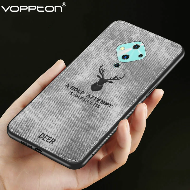 Чехол для телефона VIVO V17 классический тканевый чехол из ТПУ и силикона с рамкой