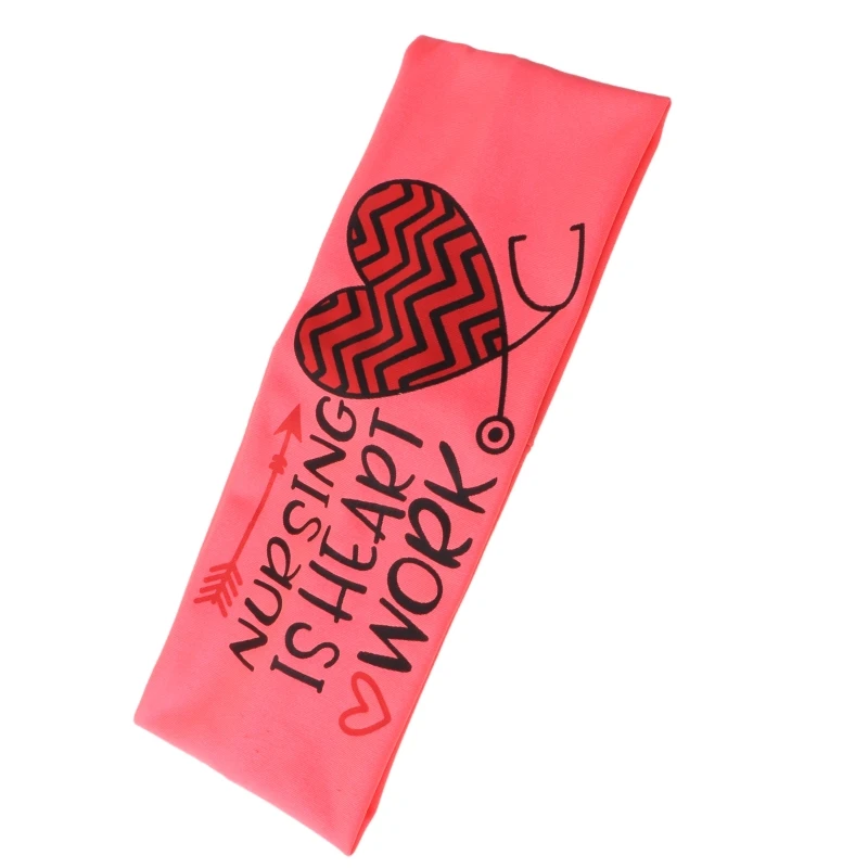 Унисекс с принтом медсестры повязка на голову пуговице Красивая стетоскоп