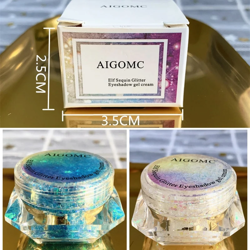 Aigomc гель алоэ вера блестящий крем блестящая пудра для теней век ногтей щек