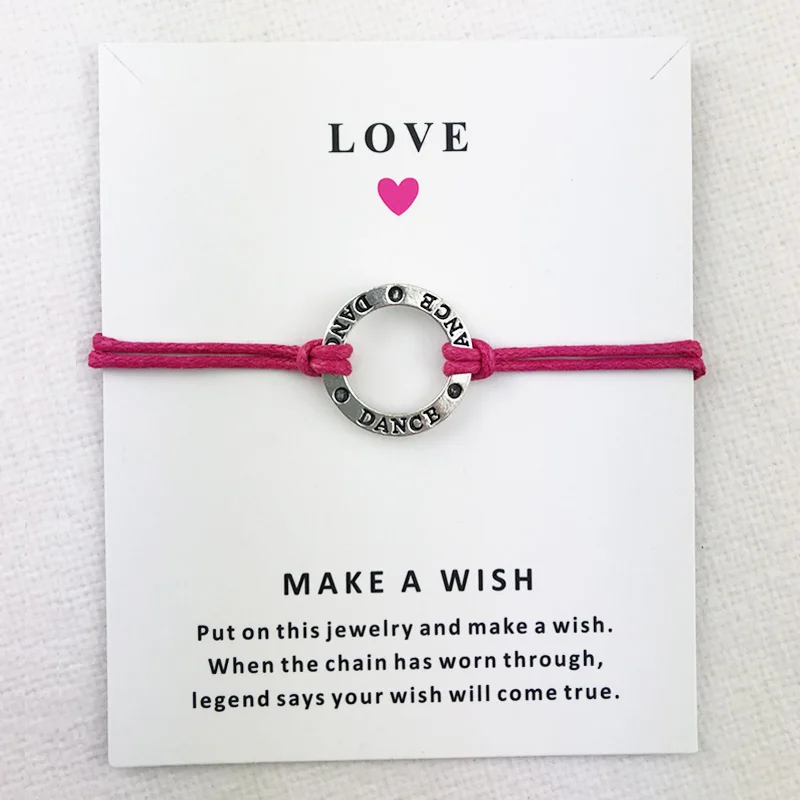10 шт./лот танец танцор очаровательные браслеты Любовь Желание Сердце Подвески