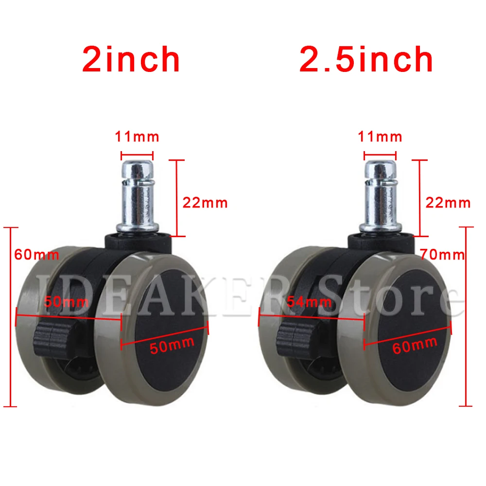 Металлический офисное кресло PU поворотные ролики мебельные колесики Захват