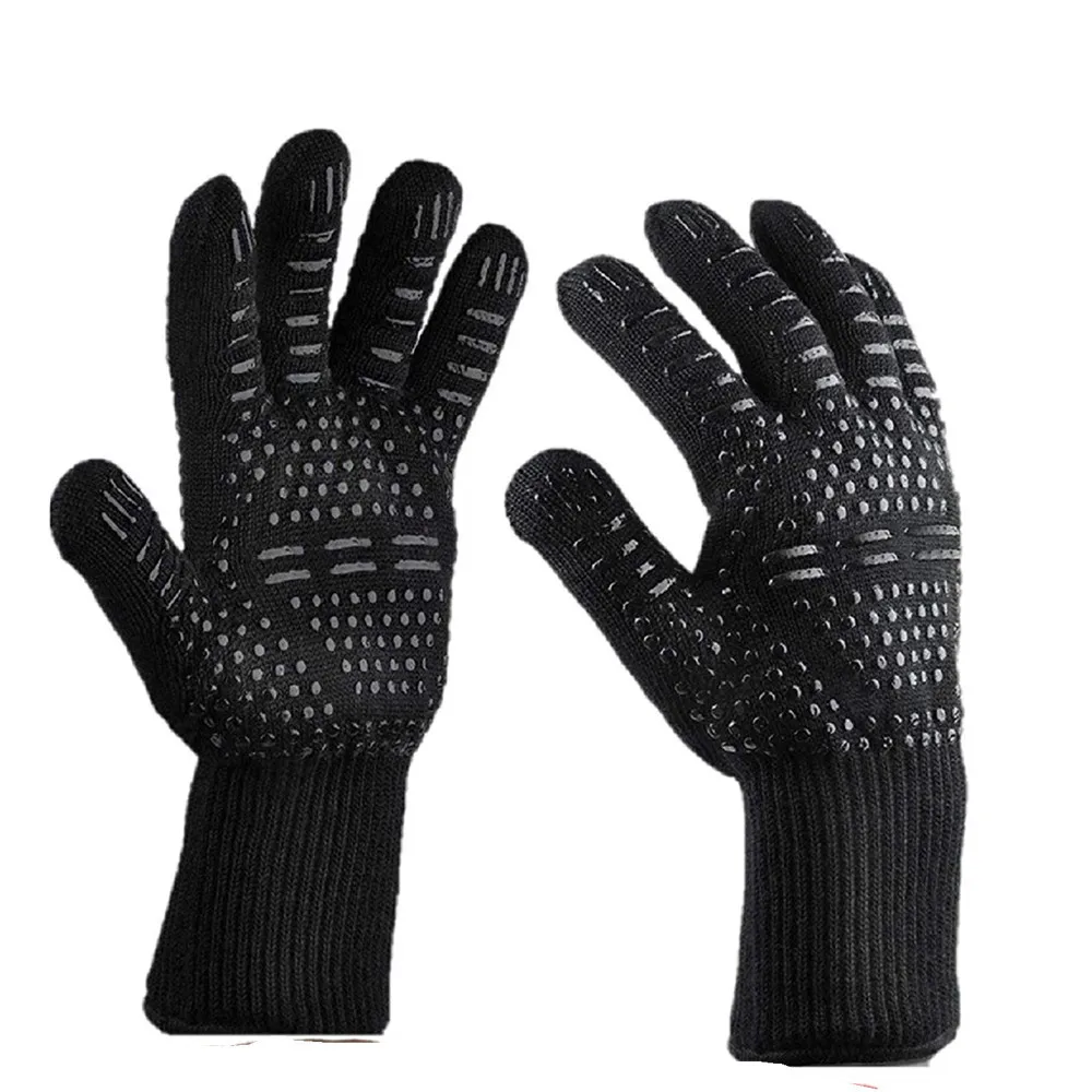 

Oven Gloves Anti-Scald Heat Resistant Cooking Bbq Non-Slip Fireproof Durable Grill Mitts Kitchen Supplies Baking Accessories