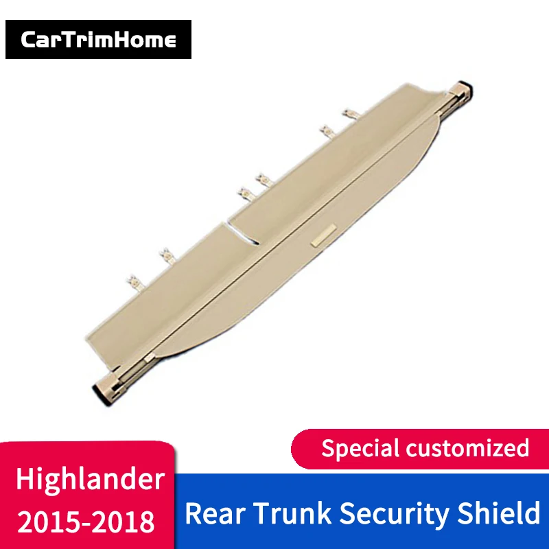 2015 2016 2017 2018 Highlander аксессуары для Toyota задний щит безопасности грузовой Чехол тент 7