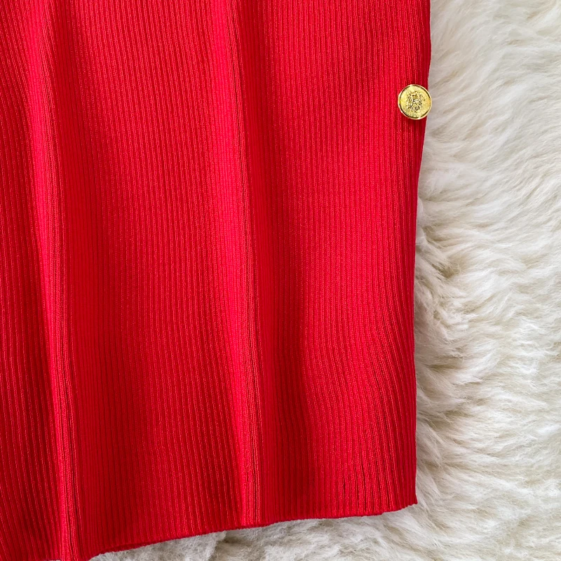 

Knitted Tank Dress Women Korean Sleeveless O Neck Elastic Slim Sheath Dress 2021 Summer Sexy Bodycon Short Sundress