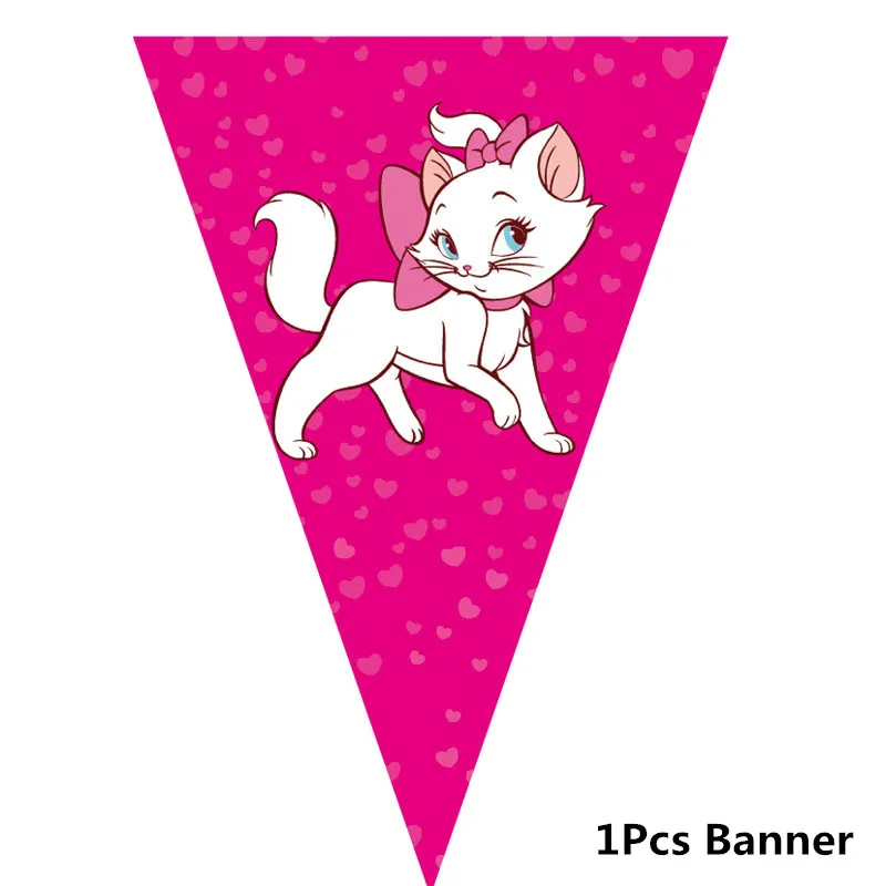 Тематическая бумажная соломенная тарелка Marie Cat скатерть для воздушных шаров