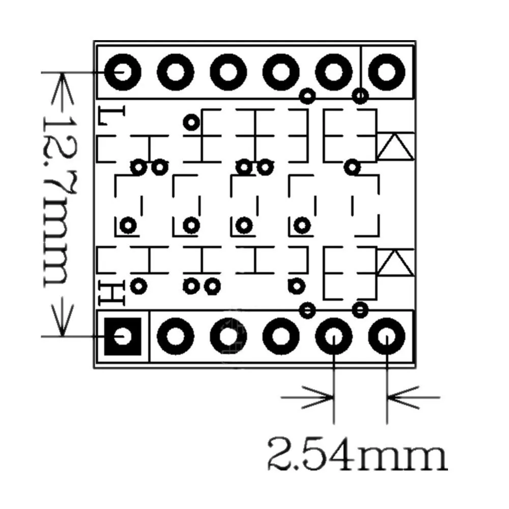 4-канальный модуль преобразования логического уровня 5 в 3 В IIC UART SPI TTL для Raspberry Pi -