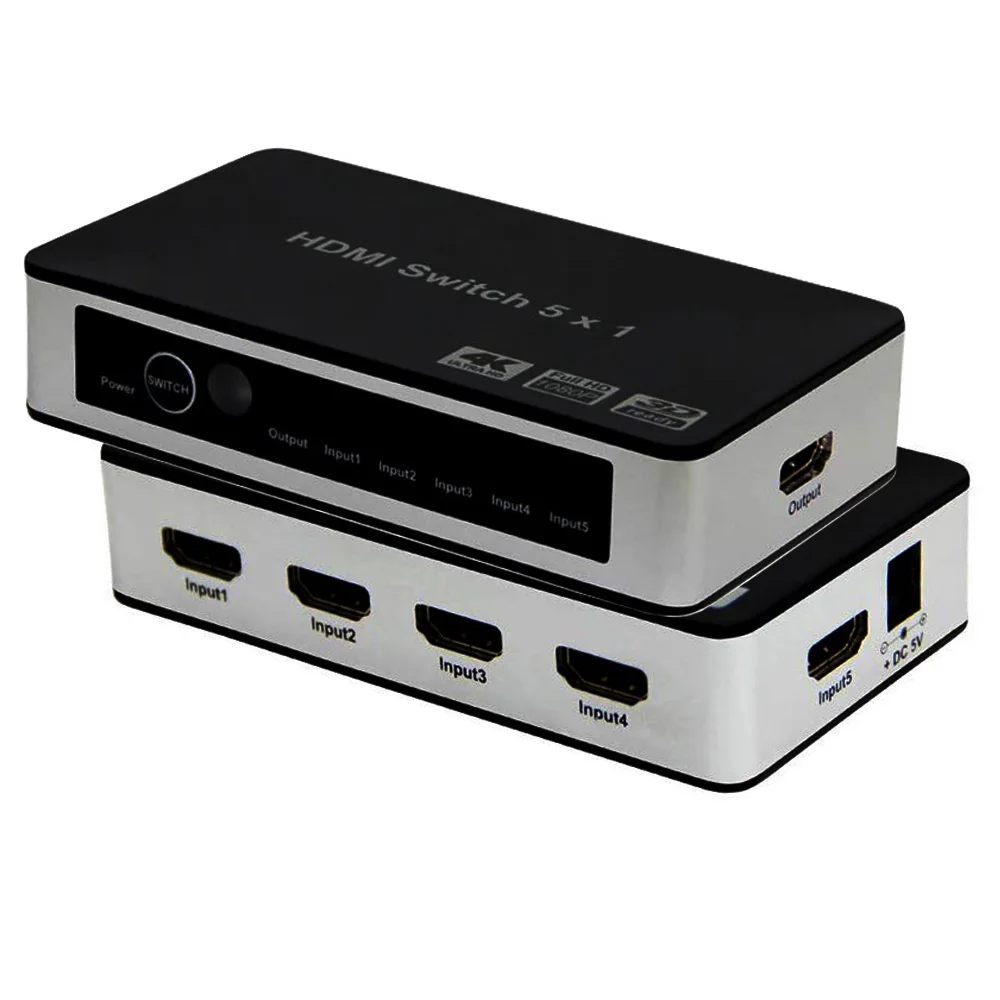 5 портовый HDMI коммутатор 4k с дистанционным в 1 выход 5X1 переключатель коробки для 4K