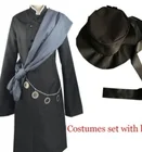 Костюм черного Батлера курошишсудзи для косплея, Хэллоуина, костюм для вечеринки, полный комплект с шляпой и париком на цепочке