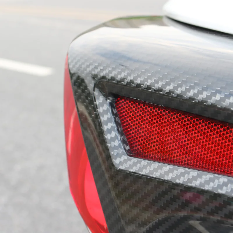 

QHCP Real Carbon Fiber Car Rear Taillight Frame Decor Cover Back Lamp Tail Light Stickers For Lexus NX200 300 300H 2017-2020