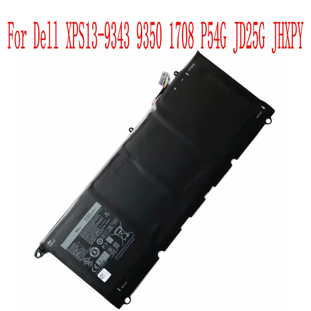 

100% Бренд новый высокое качество 56WH/6710mAh 90V 7W батарея для Dell XPS13-9343 9350 1708 P54G JD25G JHXPY ноутбука
