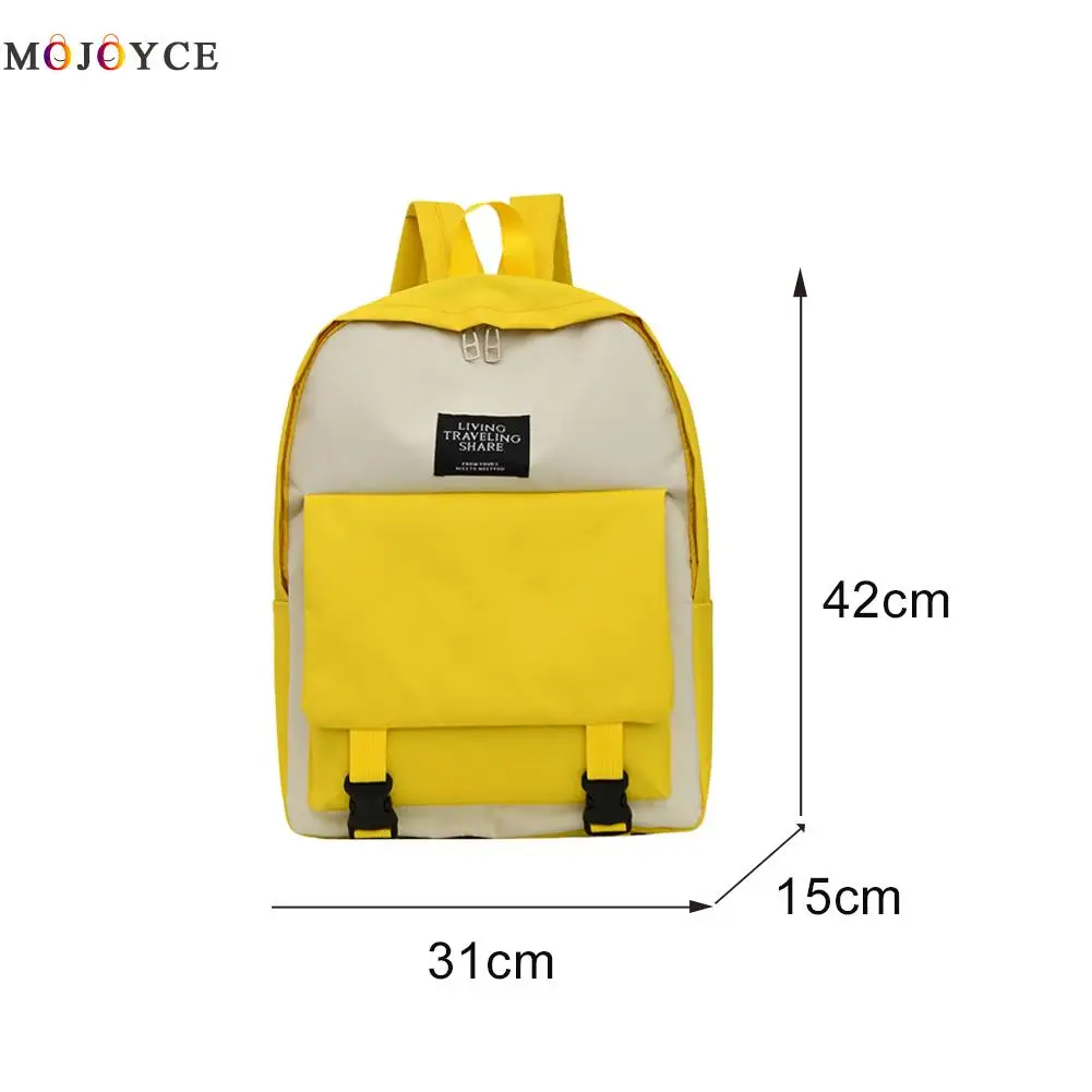 

Women Backpacks Nylon Preppy Style College School Backpacks Hit Color Large Capacity Students Daily Travel Shoulder Bags