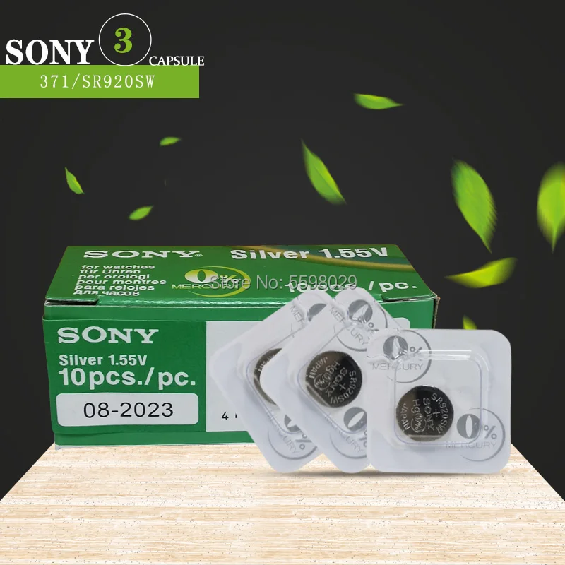 3 шт. батарейки для часов Sony 1 55 в AG6 371 SR920SW LR920 SR927 171 370 L921 LR69 SR920|Часовые батарейки| |