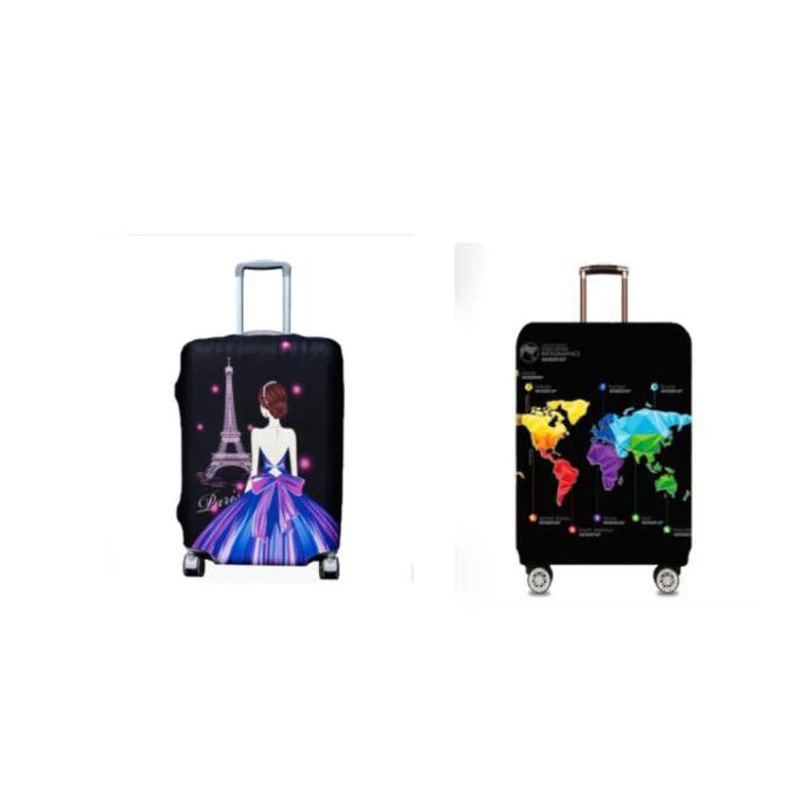 

Fashion Travel Luggage Cover Protective Fashion Women Men Suitcase Cover Stretch Fabricr Trolley Baggage Travel Bag Cover