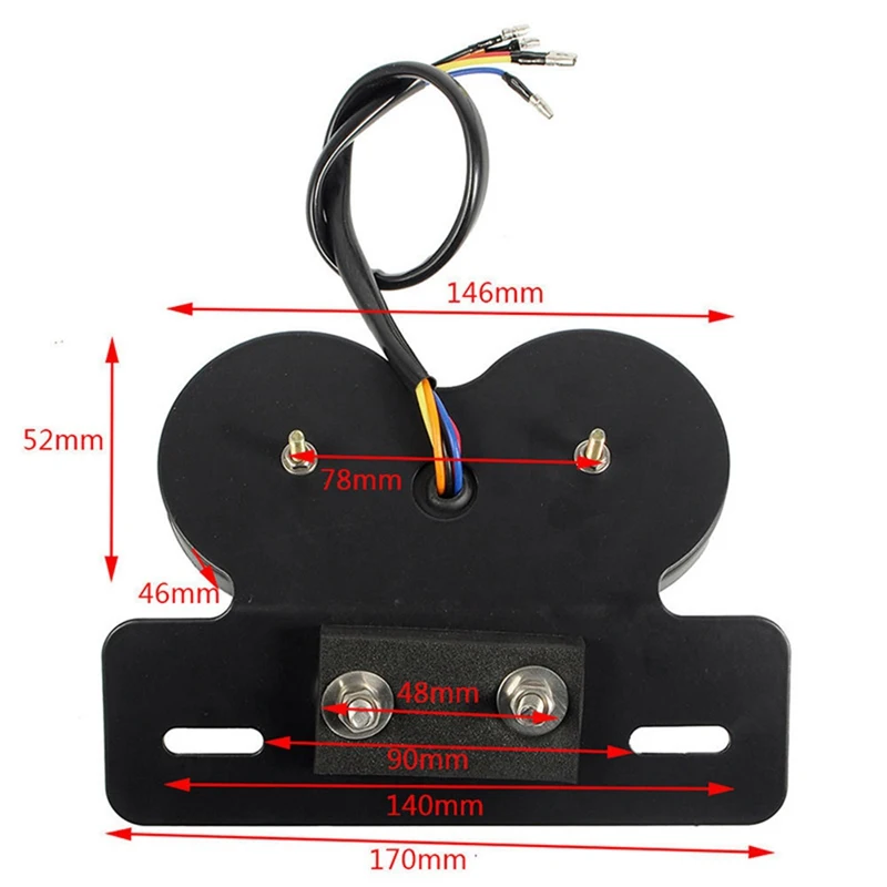 

Motorcycle Tail Light and License Plate Holder Turn Signals Brake Stop Lights Cafe Racer For KAWASAKI HONDA BMW Motor