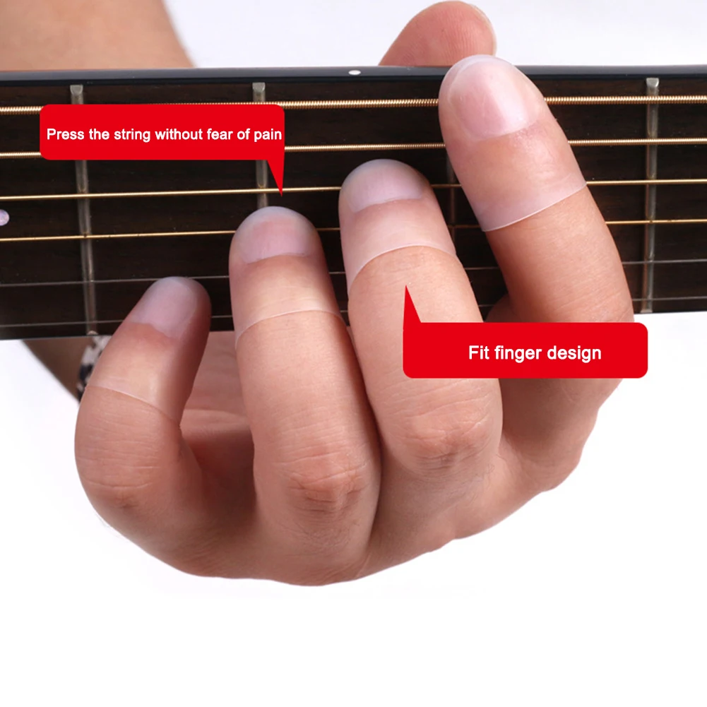4 teileschachtel gitarre fingertip protektoren silikon finger wachen abdeckung für ukulele elektrische gitarre tamburin zubehör free global