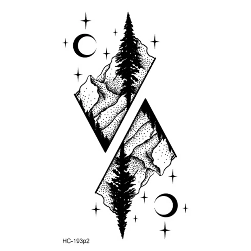Временные тату-наклейки Moon Mountain экологическая имитация татуировки планет океана