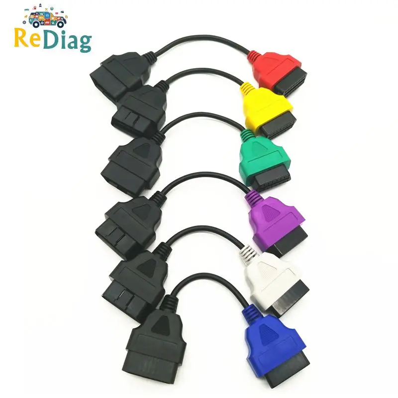 6 шт./лот высококачественный для FIAT ECU OBD2 коннектор Диагностический кабель Fiat Scan