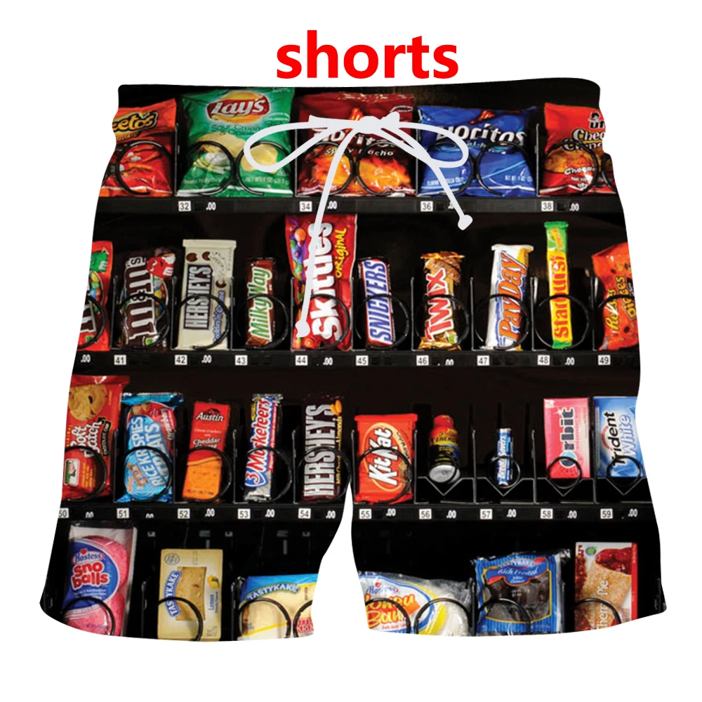 Ams торговый автомат Снэк 3d печать толстовки/футболки/свитшоты/брюки для мужчин