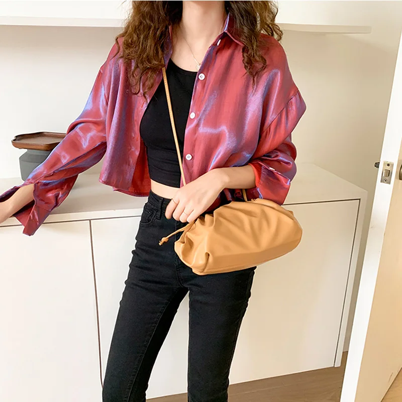 Роскошная дизайнерская Новая женская сумка клатч в форме облака плиссированная