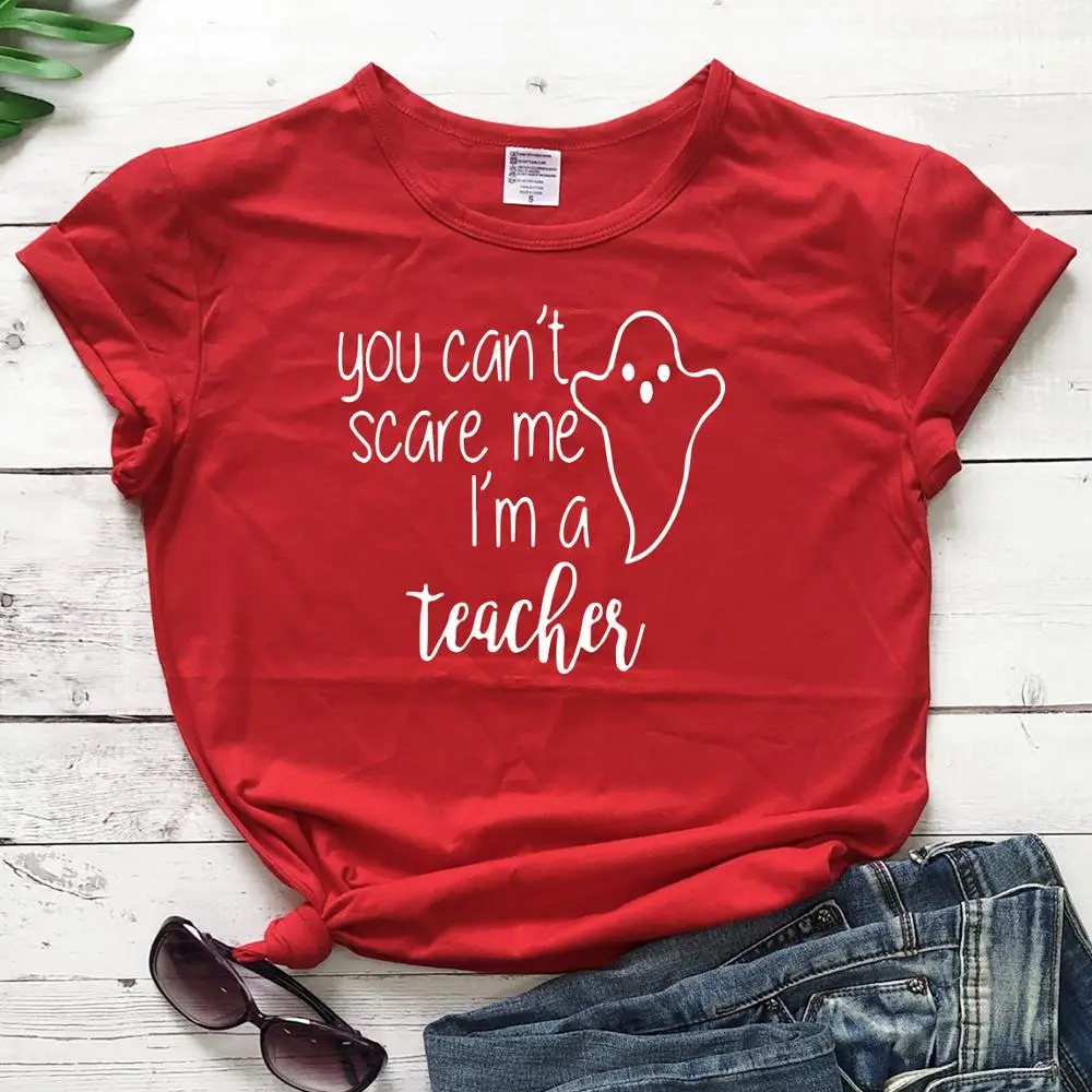 Футболка с надписью you can't scare me i'm a teacher Nurse Mom футболка Микки Маусом на