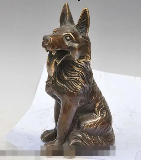 S5546 9 &quotКитайский Бронзовый животное год зодиакальный фэншуй Богатство волк