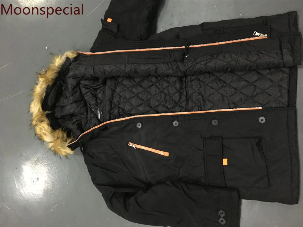 8XL Thick Warm Parkas Coat Winter Jacket Men -15 Degree Hooded Fur Casual Long Outwear Hooded Collar Windbreaker Jackets Coat