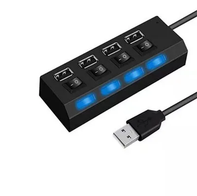 Порты USB 2 0 концентратор Разветвитель переключатель батарейный блок для
