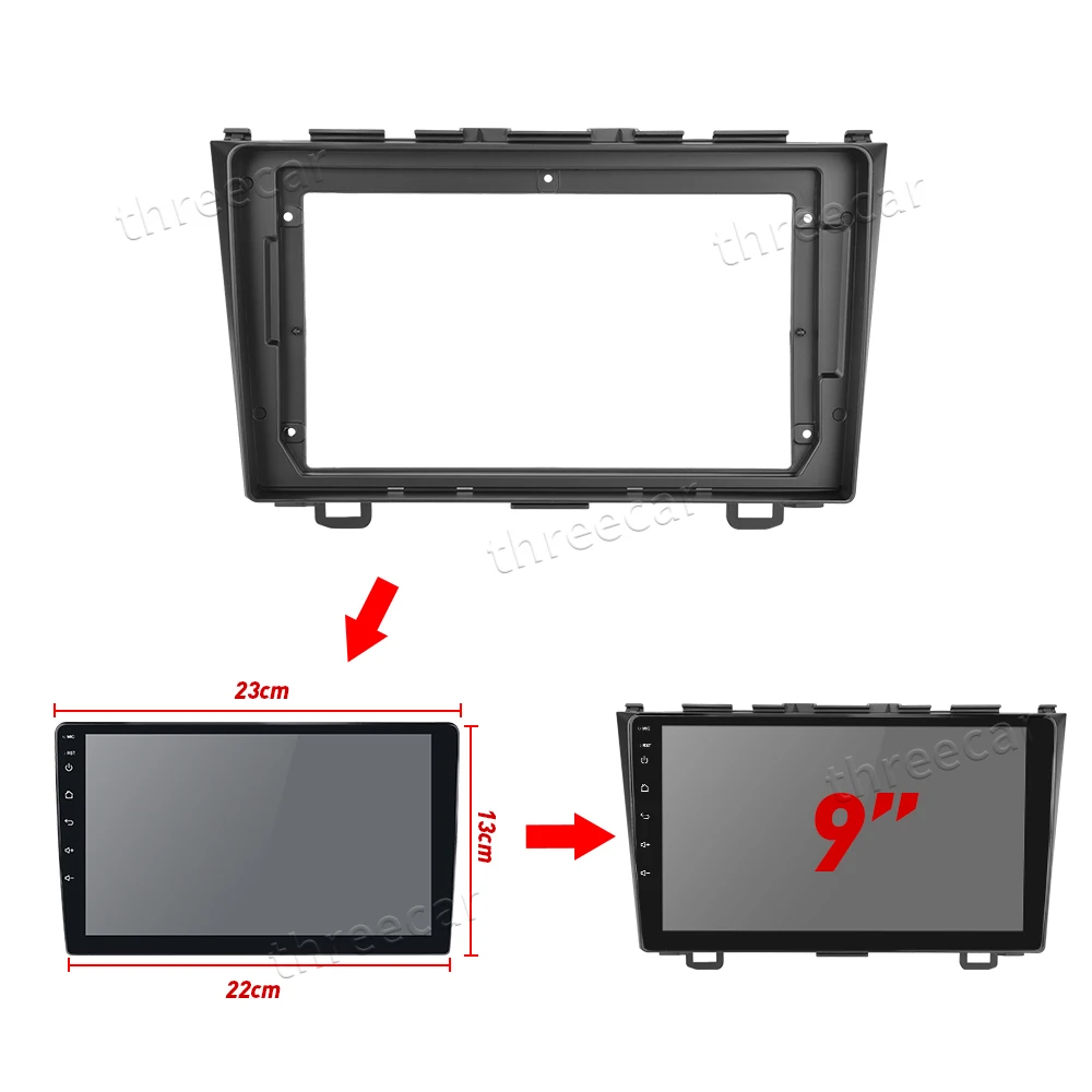 2Din автомобиль радио Панель рамы пригодный для Хонда сrv CR V 3 2006 2007 2008 2009 2011 Android GPS