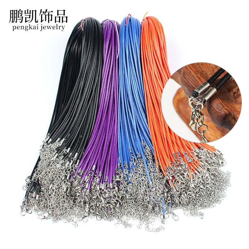 

Necklace rope crystal pendant rope gold jewelry lanyard pendant jade pendant metal hook mobile phone rope accessories 10pcs