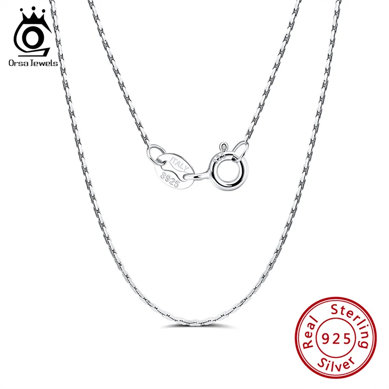 ORSA JEWELS итальянское серебро 925 пробы бамбуковое ожерелье с цепочкой из