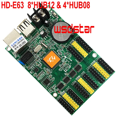 HUIDU HD2020 HD-E63 8 * HUB12 & 4 HUB08 P10 одноцветный светодиодный дисплей карта