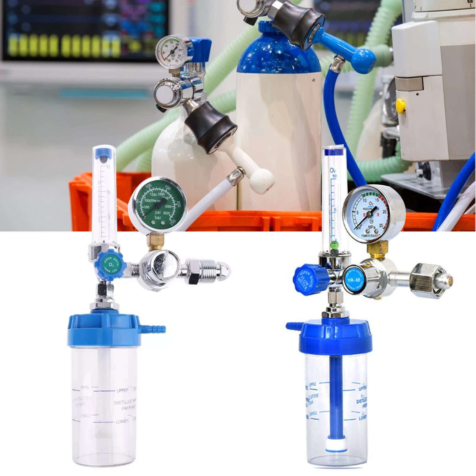 

FURONGHUA Flow Meter Absorber Flowmeter Pressure Regulator Flow Meter Pressure Reducing Valve Regulator 0-10L/min G5/8 BSPP