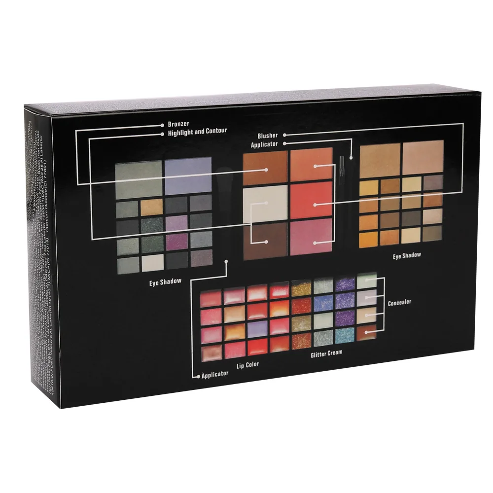 

74 color eye shadow set lip gloss blush foundation golden onion, sequins eye shadow makeup set eyeshadow pallete colors palette