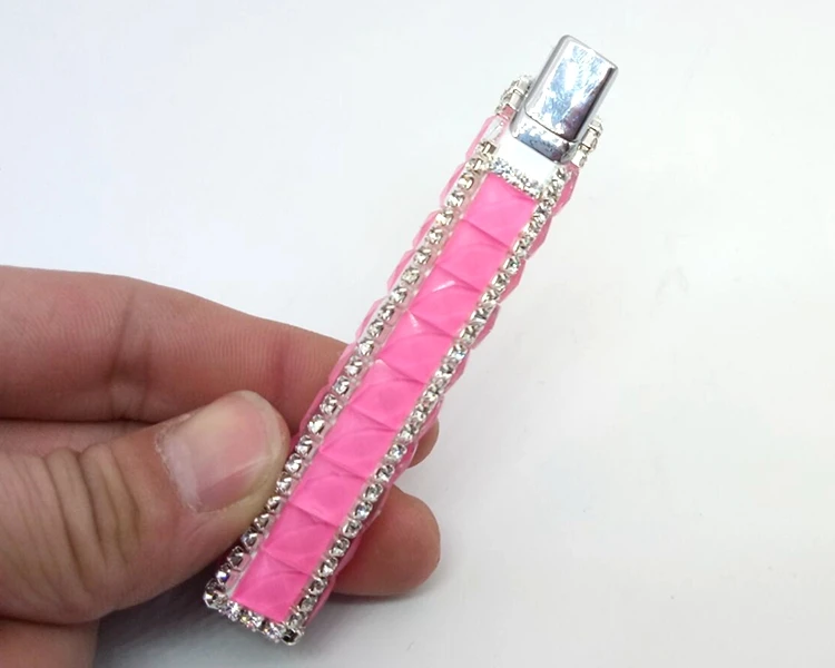 Милые женские тонкие газовые зажигалки, стразы, зажигалка для сигарет, повторная надувная Зажигалка 9,5 см
