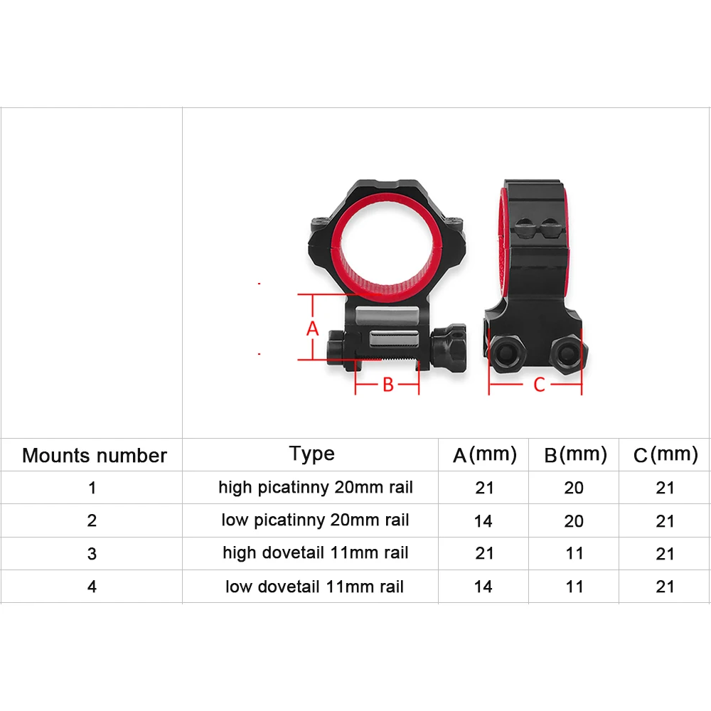 Riflescope Rings Mounts 5000 Joules 1in 30mm 34mm for 11MM Dovetail/22MM Picatinny. 10 day delivery - Discovery Overseas Store | Спорт и