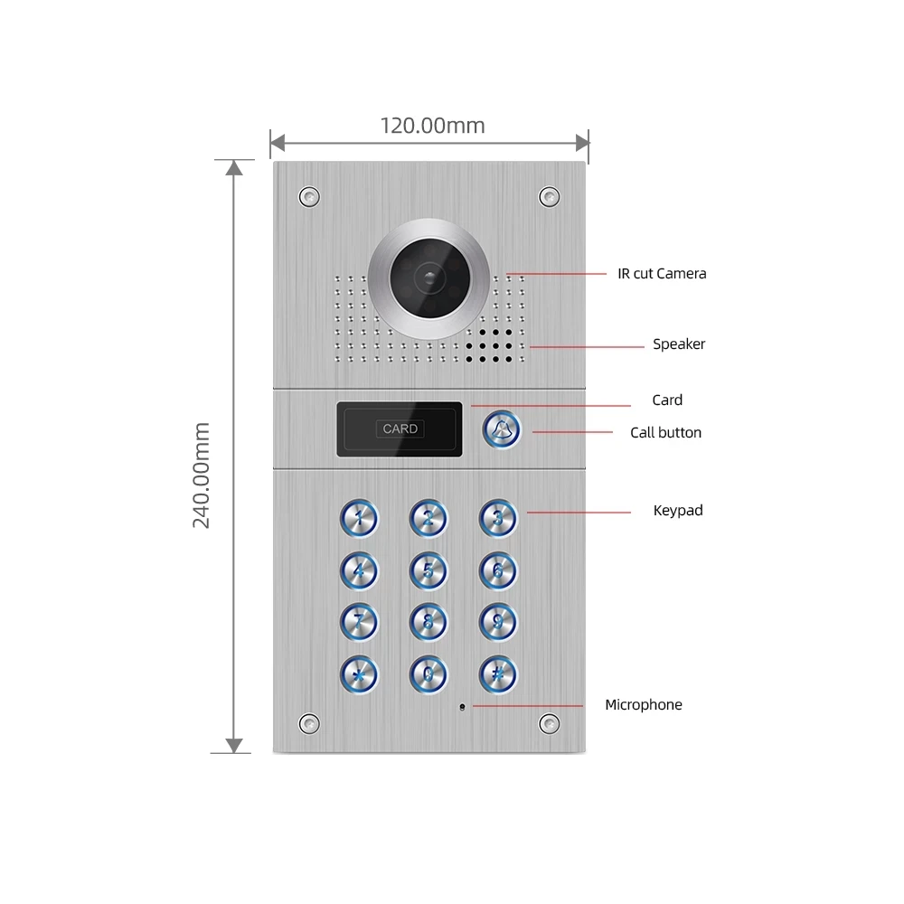 Купить JeaTone 960P/AHD видео дверной звонок IR светильник камера высокого разрешения камера с Embeded Box, IP65 водонепроницаемый + Широкий угол обзора