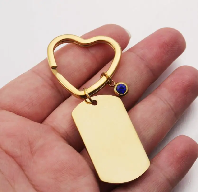 10 шт. брелоки из нержавеющей стали с зеркальной полировкой в форме сердца