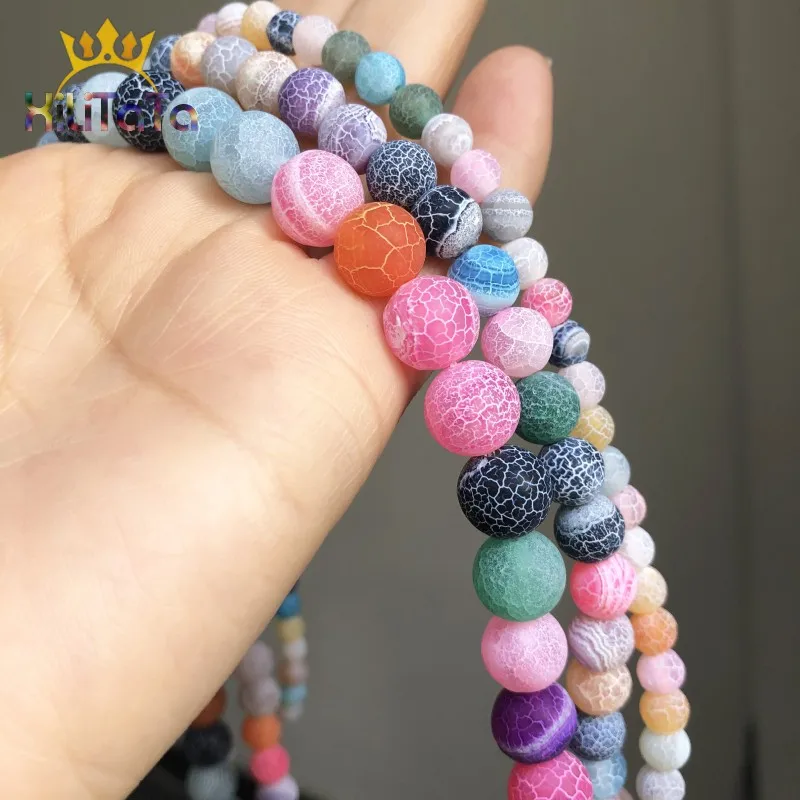 Натуральный Камень Многоцветный Мороз треснувший сон огненные Агаты &quotвены