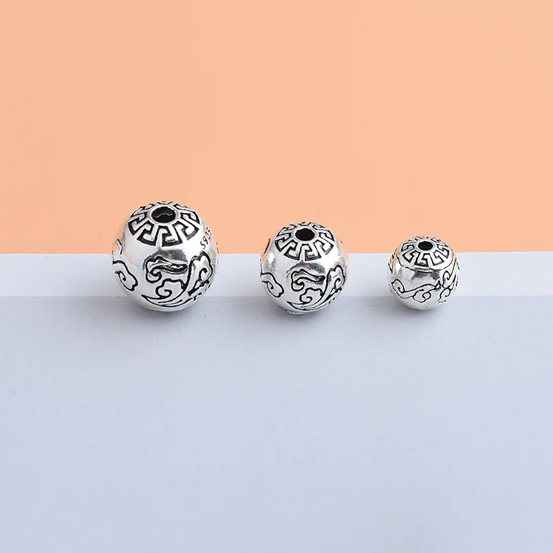 Винтажный свободный браслет с бусинами из стерлингового серебра 925 пробы сделай