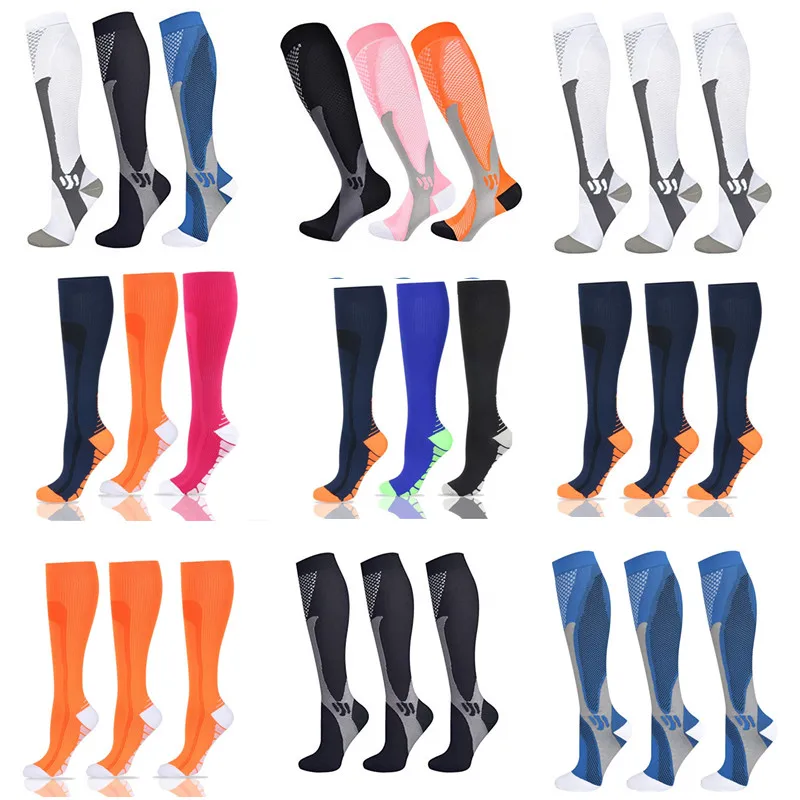 

3/4/5/6/7 Pairs Compression Stockings Quality Cycling Sports Socks Unisex Edema Diabetes Varicose Veins Marathon Running Socks