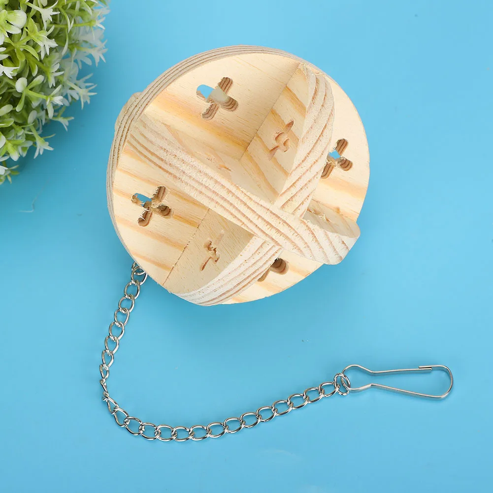 Деревянная игрушка для хомяка игровой мяч Интерактивная игра жевания Спортивная