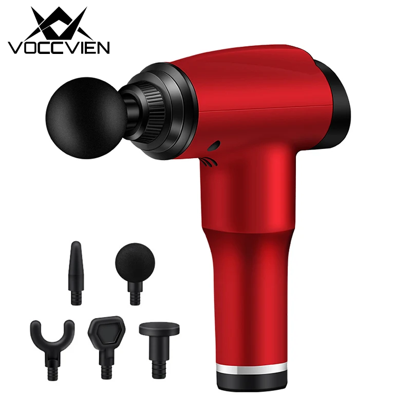 

VOCCVIEN Pro Massage Gun Deep Tissue Fascia Gun Massager 5pcs Heads 32 Gears LCD Touch Screen Display Body Relex Pain Releif