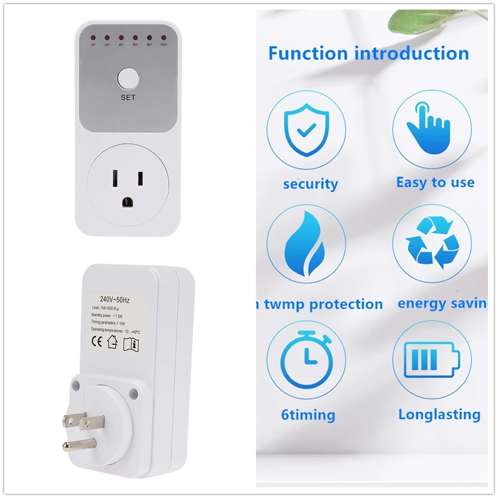 

Intelligent Time Setting Control Socket Electricity Power Timer Switch Controller Plug Outlet for Kitchen Domestic