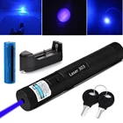 Зеленая лазерная указка, 10 миль, астрономическая высокомощная красная фиолетовая лазерная указка для кошек, игрушка с регулируемым фокусом, горящий лазерный аккумулятор + зарядное устройство